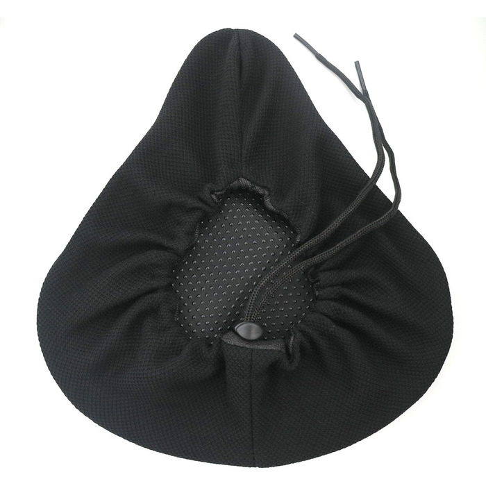 Покриття для сідла велосипеда, широке гелеве крісло, чорне. Підходить для стаціонарних велосипедів, велотренажерів, спінбайків. М'яке гелеве наповнення 27 x 25 см