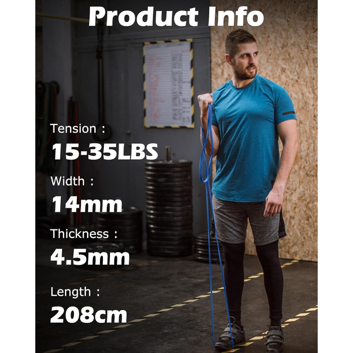 Еластичні гумки для фітнесу Zacro: набір для йоги, пілатесу, силових тренувань та фізіотерапії (6 шт.)