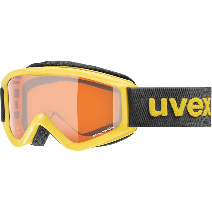 Дитячі лижні окуляри uvex speedy pro, контрастні, антифог, біло-матові/помаранчево-сині, універсальний розмір