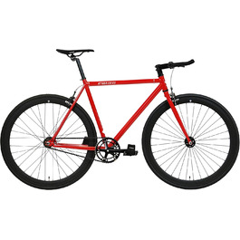 Велосипед FabricBike Original Pro, фікс-гіар, Hi-Ten сталь, міський, 8 кольорів, 3 розміри, 10,45 кг, Pro Red & Matte Black, рама 49 см