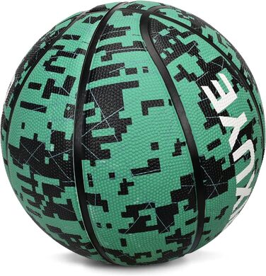 Баскетбольний м'яч Jicsetk, розмір 5/7, міні-баскетбольний м'яч для дітей, підходить для гри на вулиці та в приміщенні (зелений)