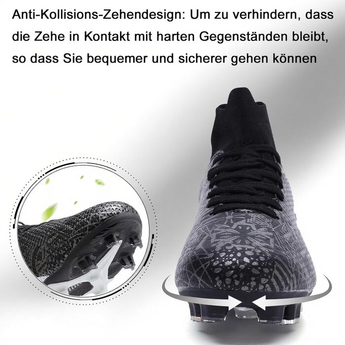 Чоловічі футбольні бутси Madame Fussballschuhe, 37 EU, чорні