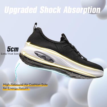 Жіночі кросівки з широкою передньою частиною та надширокою колодкою. Зручні для бігу, тренувань, занять у залі, ходьби. Повітряна амортизація, ультралегкі, дихаючі, з підтримкою склепіння стопи (41 EU, Чорний)
