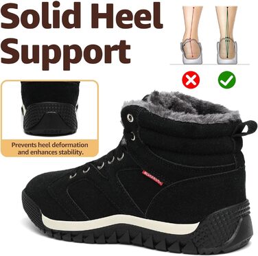 Черевики зимові жіночі Mishansha, тепла підкладка, снігоступи, зимові черевики для активного відпочинку, розмір 36-48 EU, колір чорний