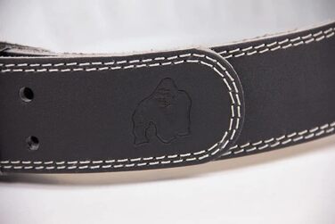 Шкіряний ремінь для бодібілдингу та фітнесу Gorilla Wear 4 дюйми, з підкладкою, чорний, унісекс, розмір S-M