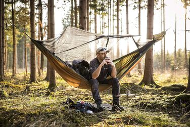 Гамак-колиска Amazonas Adventure Hero XXL з кишенею для килимка – надлегкий, до 150 кг, для кемпінгу, туризму