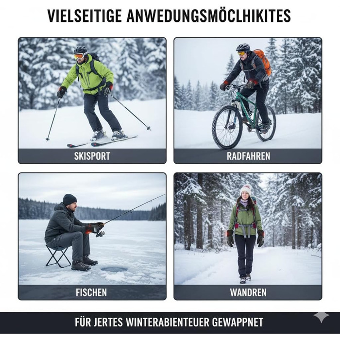 Обогревні рукавиці для жінок та чоловіків, 7.4V 3000mAh, 3 температурні режими, водонепроникні рукавиці з підтримкою сенсорного екрану для катання на лижах, мотоциклі, піших прогулянок, полювання, колір: чорний