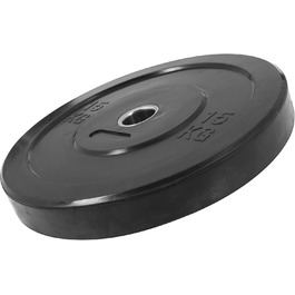 Олімпійські диски для штанги GORILLA SPORTS, гумові, чорні, 5-25 кг, 50 мм, нековзні