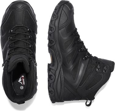 Чоловічі туристичні черевики NORTIV 8: водонепроникні трекінгові черевики для хайкінгу та альпінізму (41 EU, чорний)