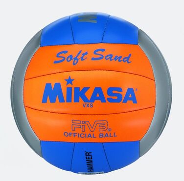 Волейбольний м'яч Intersport Soft Sand VXS для пляжу, сірий/помаранчевий/синій, розмір 5