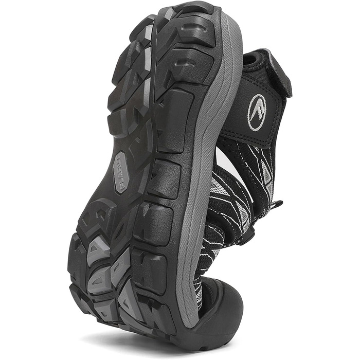 Чоловічі сандалі FLARUT для активного відпочинку та туризму (42 EU, чорно-білі)