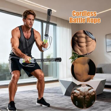 Биттям канати для фітнесу: бездротові канати для тренувань вдома та в спортзалі (зелені)