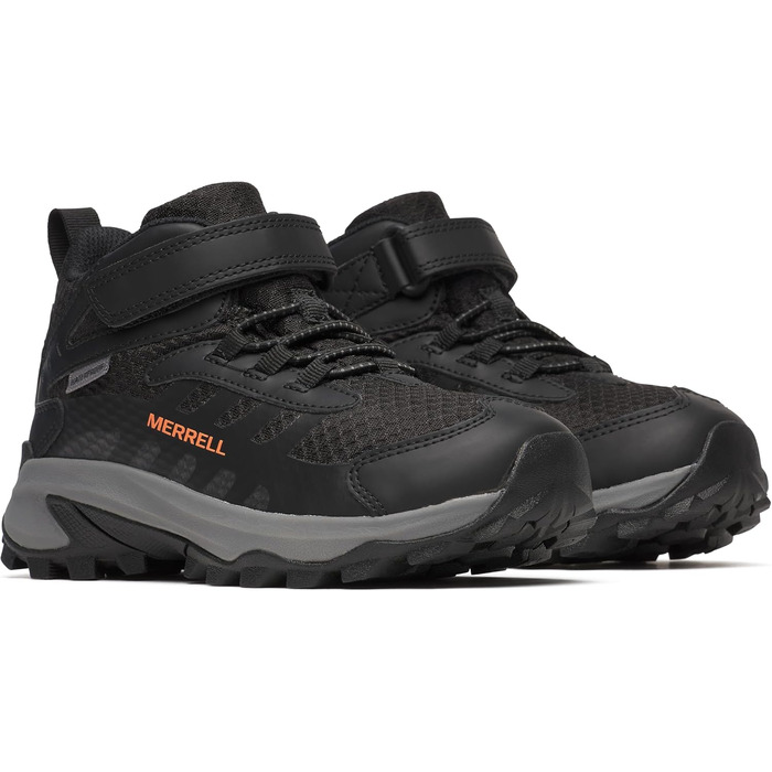 Черевики Merrell Moab Speed 2 Mid - Водонепроникні, для дітей, чорно-помаранчеві