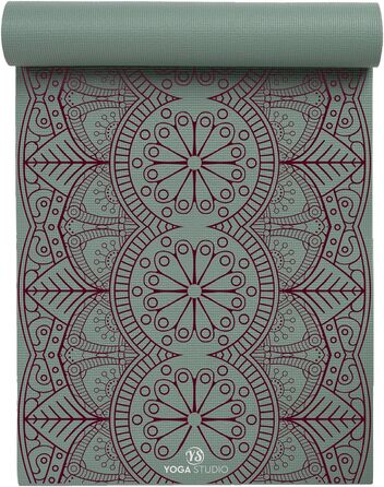 Йога-мат Mandala 183x61 см, 6 мм, нековзкий, зносостійкий, ПВХ