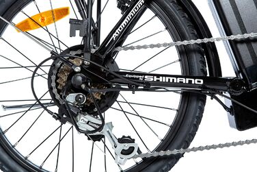 Електровелосипед складаний Moma Bikes Ebike20.2, алюмінієвий, Shimano 7 швидкостей, акумулятор іон-літій 36V 16Ah