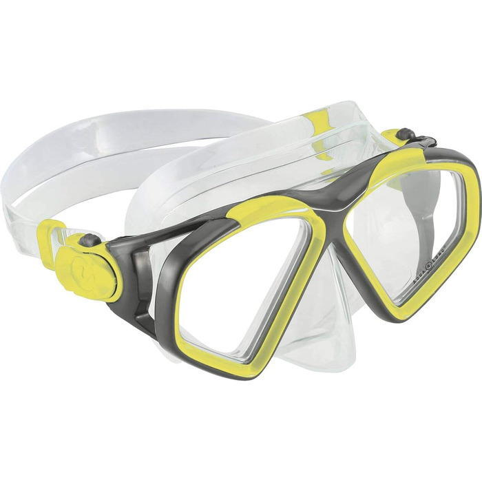 Маска для підводного плавання Aqua Lung Sport Hawkeye для чоловіків, яскраво-жовта/темно-сіра