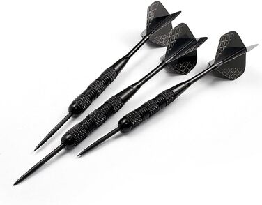 Дарти сталеві Dartpfeil E Black (20 г) з алюмінієвими стеблами + 3 запасних, кейс