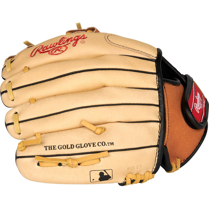 Рукавичка для бейсболу Rawlings Sure Catch T-Ball (9.5-11.5 дюймів) для дітей 6-8 років, коричнева