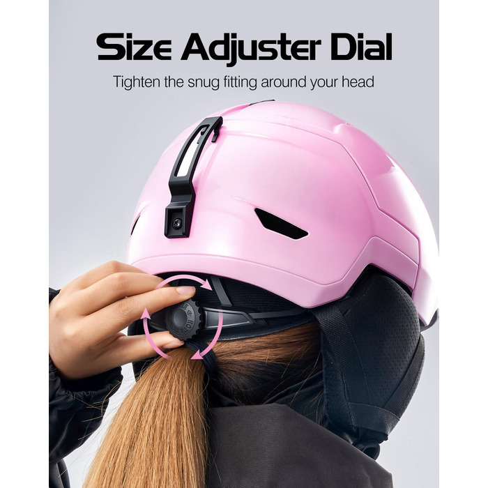 Шолом гірськолижний/сноуборд Ololand, унісекс, рожевий градієнт, M (55-59 см)