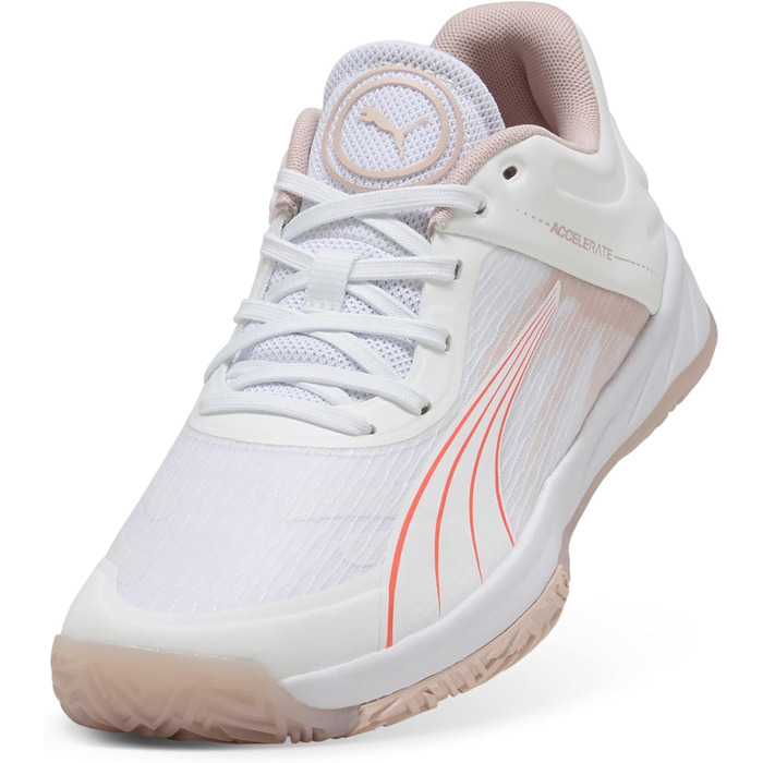 Жіночі кросівки PUMA Accelerate Turbo W+ для залу, 37 EU, білий, червоний, рожевий кварц, альпійський сніг