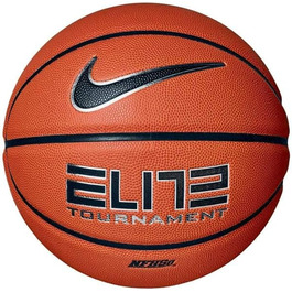 Баскетбольний м’яч Nike Elite Tournament 7, амбер/чорний/металік срібло, для дорослих, універсальний