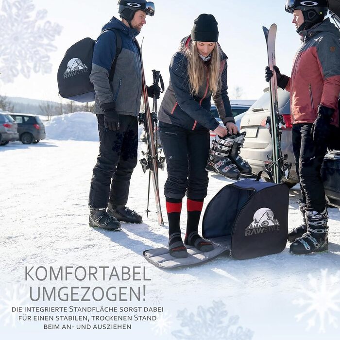 Чохол для лижних черевиків BambiniWelt Rafael K. - місткий, водонепроникний, з ручками та плечовими ременями, чорно-бордовий