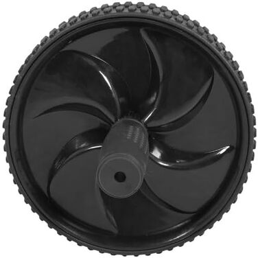 Брюшний ролик GORILLA SPORTS з килимком для колін, 27x18 см, гумовий, нековзкий, чорний — ролик для пресу, тренажер для пресу, абдомінальне колесо для домашніх тренувань