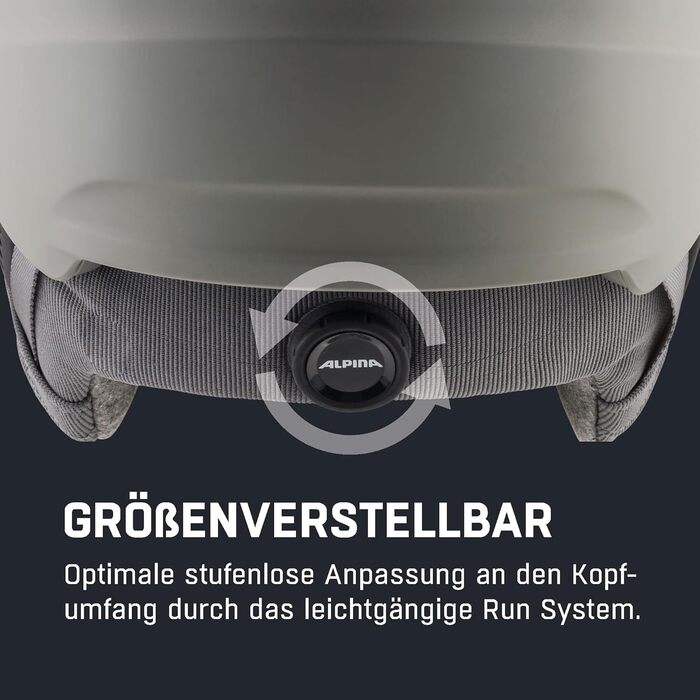 Шолом гірськолижний Alpina Alto Q-LITE з візором S, moon-grey matt (51-55 см)