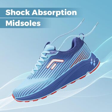 Кросівки для бігу FitVille чоловічі широкі (46 EU) – бігові, трекінгові, для вулиці, фітнесу, широкі, Turbo Blue Neon