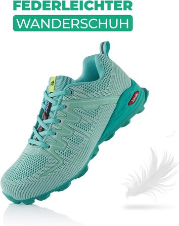 Трекінгові черевики для жінок та чоловіків, дихаючі, для трейлраннінгу та трекінгу, 37 EU, блакитні