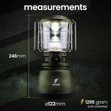LED ліхтар на сонячній батареї BigBoy 1300 люмен: кемпінговий ліхтар, IP64, регульоване освітлення, тепле/холодне світло