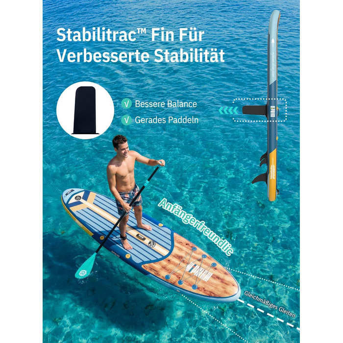 Надувне SUP Board Bluewood Surge 320см з аксесуарами та сидінням. SUP для 2 осіб, 200кг, StabilTrac-Fin