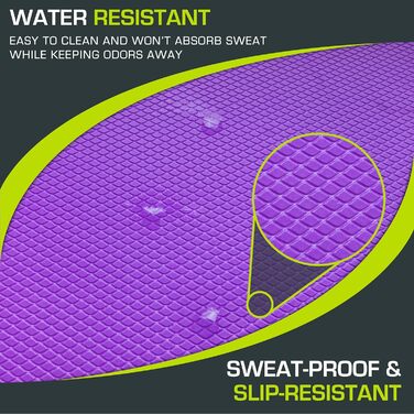 Килимок для балансу ProsourceFit з наколінниками, XL (15' x 19'), синій/фіолетовий - для фітнесу, йоги, фізіотерапії
