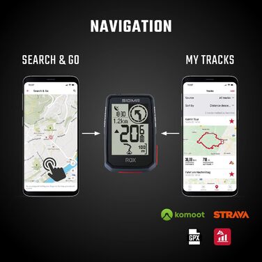 Велокомп'ютер SIGMA Sport ROX 2.0 Білий, бездротовий, GPS-навігація, з кріпленням, для велосипеда, для активного відпочинку