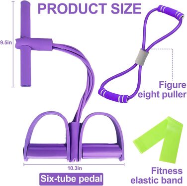 Гумові еластичні стрічки для фітнесу, 6 шт. (блакитні)