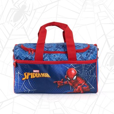 Дитяча спортивна сумка PERLETTI Spider-Man для хлопчиків, водонепроникна, Marvel, синя, для дитячого садка, плавання та подорожей, 35x22x15 см, 3-6 років