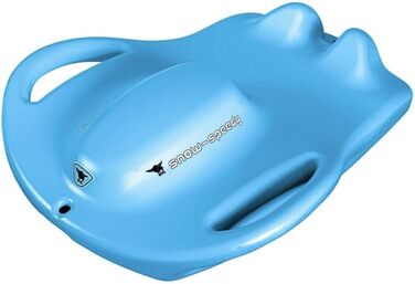 Санки пластикові BIG Snow Speedy, блакитні, з ручками та сидінням, для дітей від 5 років і дорослих, зимова іграшка