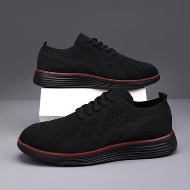 Чоловічі бігові кросівки: спортивне взуття, повсякденне взуття на плоскій підошві, чорного кольору, розмір 45 EU