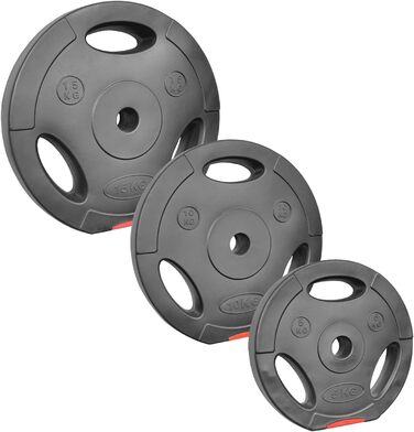 Гирі POWER-XTREME 2.5 кг для штанги та гантелі, пластик із піском і бетоном, з ручками, 30/31 мм