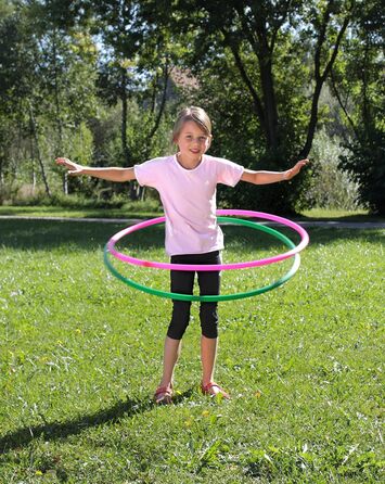 Обручі Hula-Hoop Betzold Sport, набір 6 шт, райдужні, для фітнесу та гімнастики, універсальний розмір, для дітей