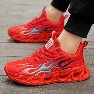 Кросівки для чоловіків та жінок, спортивні, для бігу та ходьби, з повітряною подушкою, дихаючі, розмір 39-46, білі (9189 Crot, 45 EU)