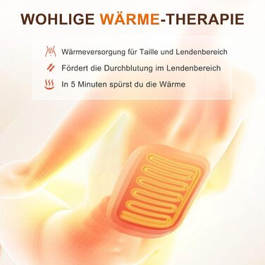 Масажна подушка з підігрівом та 8 вібраційних моторів для спини та шиї, для дому та офісу, чорна