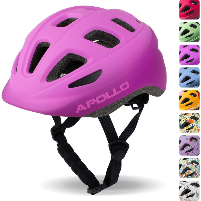 Дитячий велосипедний шолом Apollo PINKFADE M, регульований, для дівчаток і хлопчиків, мультиспортивний, розмір від 48 см, для велосипеда і самоката, від 3 років
