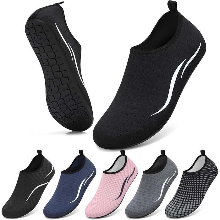 Взуття для плавання та відпочинку на пляжі: унісекс, чорний, 38 EU