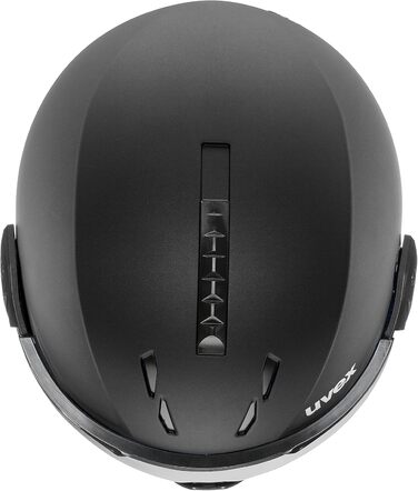 Гірськолижний шолом Uvex Instinct Visor з візором, чорний матовий, розмір 60-62 см, для чоловіків та жінок, індивідуальне регулювання