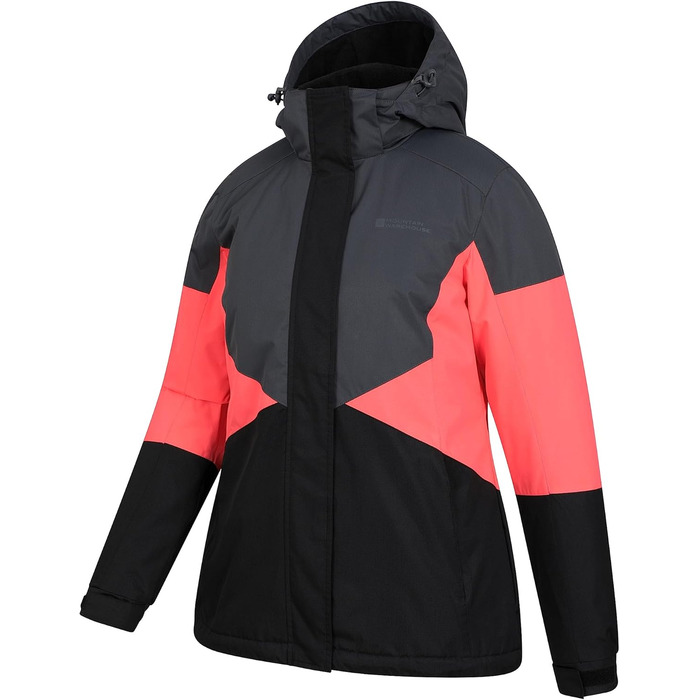 Жіноча гірськолижна куртка Mountain Warehouse Moon - тепла, непромокальна, з мікрофлоком, регульована капюшон, рожевий колір