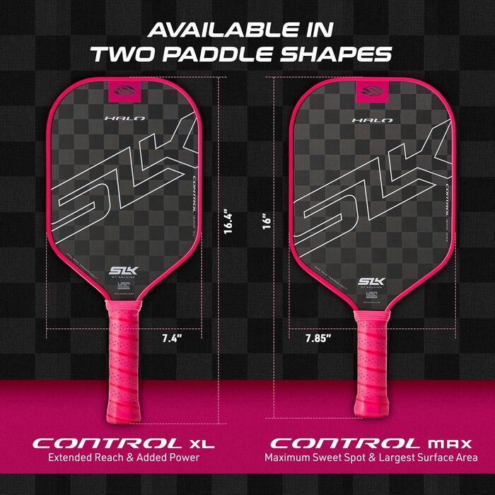 Падл для піклболу Selkirk Vanguard Power Air Premium | Вуглецеве волокно, 360 Proto Molding, Flexfoam Perimeter | Максимальна потужність та контроль, рожевий, XL (довгаста форма)