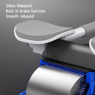 Автоматичний відскочний ролик для пресу Asixxsix з підставкою для ліктів, синій