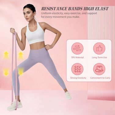 Набір для пілатесу: обруч 38 см, еластичні стрічки, м'яч, антиковзкі шкарпетки, матеріал PP + латекс, для формування тіла вдома, підходить для жінок, блакитний