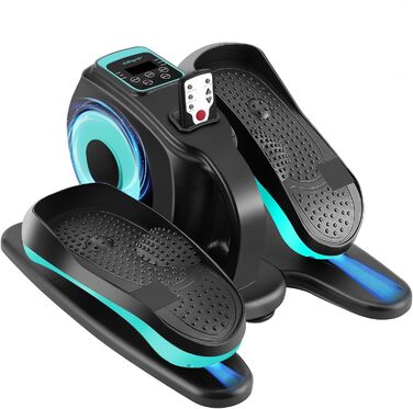 Електричний еліптичний тренажер для ніг з пультом керування, для дорослих та людей похилого віку, зелений